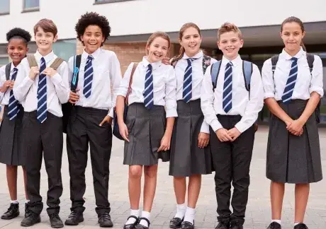 School kids at school