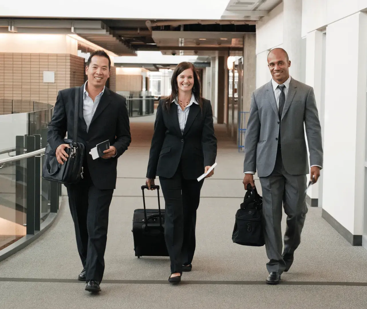 Corporate people at airport