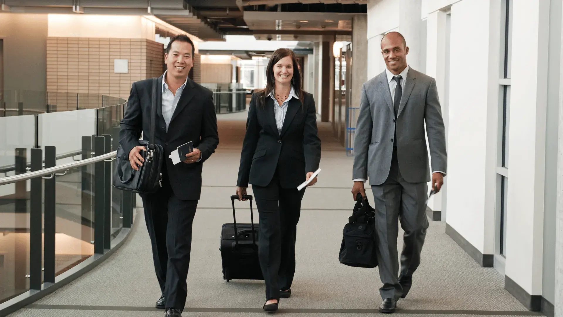 Business people at airport